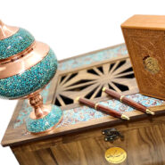 ست هدیه شکلات خوری فیروزه کوبی