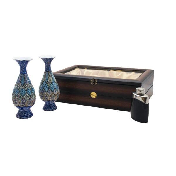 ست هدیه مدیریتی گلدان میناکاری و ادکلن