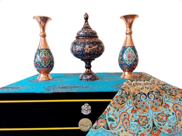 ست شکلات خوری حکاکی پرداز و گلدان