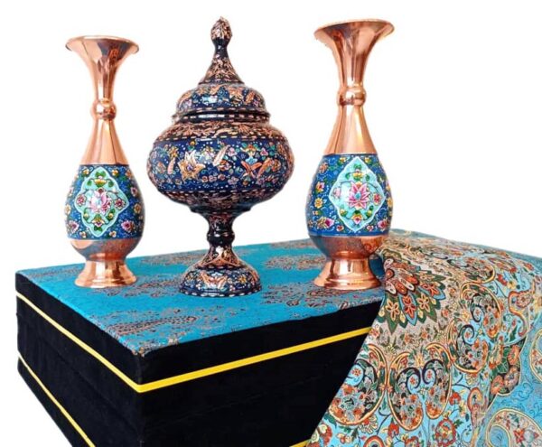 ست شکلات خوری حکاکی پرداز و گلدان