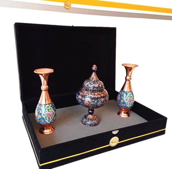 ست شکلات خوری حکاکی پرداز و گلدان