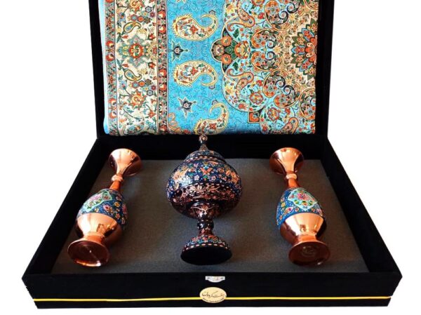 ست شکلات خوری حکاکی پرداز و گلدان