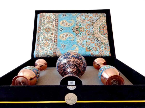 ست شکلات خوری حکاکی پرداز و گلدان