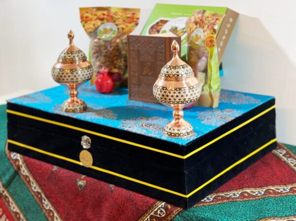 ست شکلات خوری خاتم کاری و آجیل