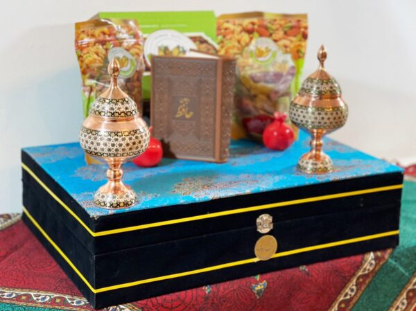 ست شکلات خوری خاتم کاری و آجیل