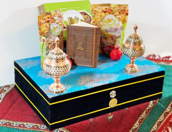 ست شکلات خوری خاتم کاری و آجیل