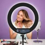 رینگ لایت GlowMaster Pro 21 اینچ با نور گرم، سرد و طبیعی برای عکاسی حرفه‌ای